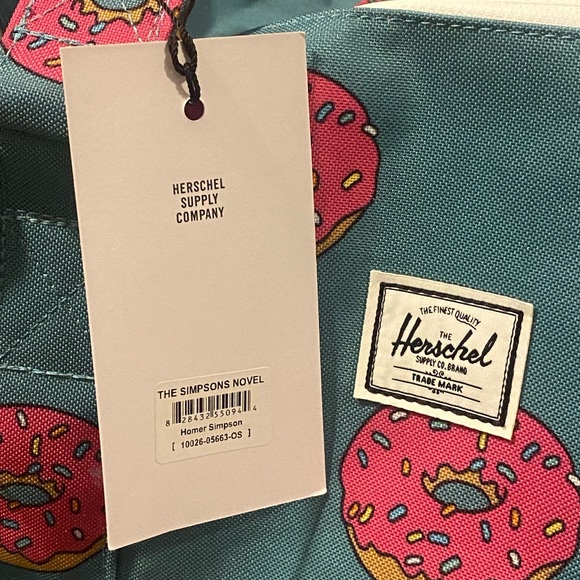 NEW Herschel Supply Co x The Simpsons Novel Homer Bart Simpson Donut Duffel Bag - Picture 6 of 15